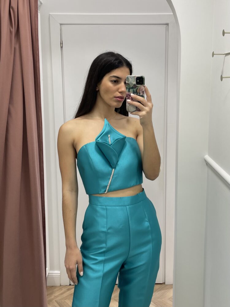 Mozart Turquoise Set (Top&Trousers) - Tassos Mitropoulos