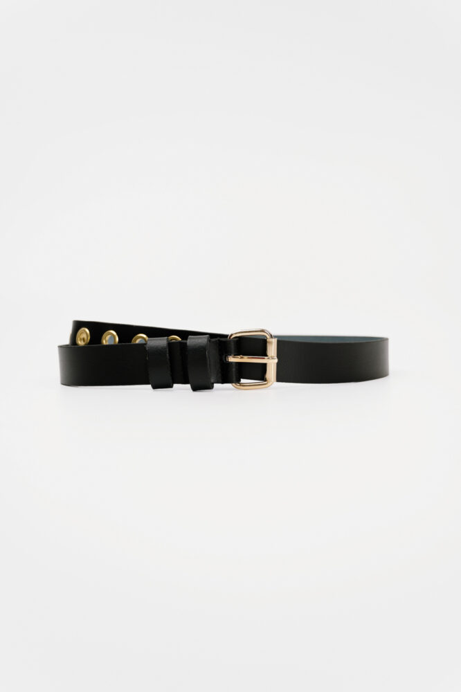 Lia (Black) - Leather Twist