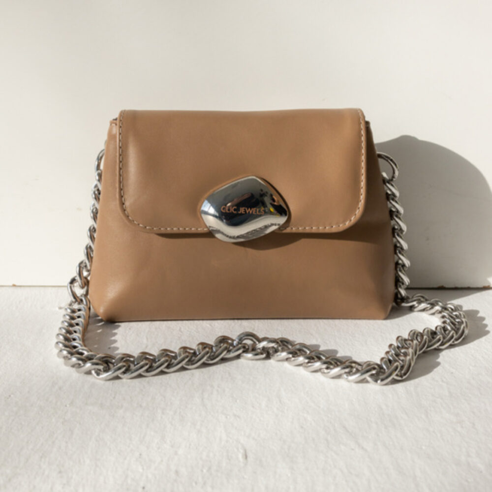 Maya Minibag (nude smooth genuine leather) - Clic Jewels
