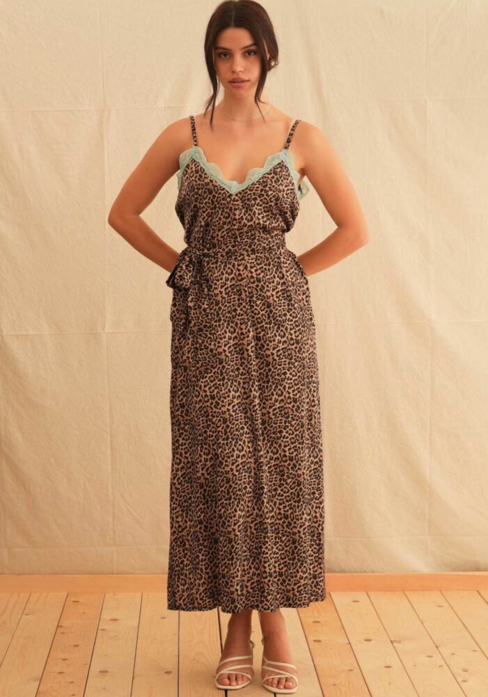Animal Satin Dress - Georgina Trikogia