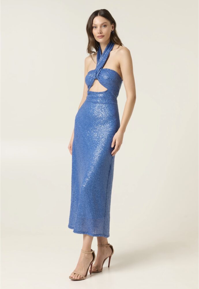 Riviera Sparkle Midi Dress - Eveleya