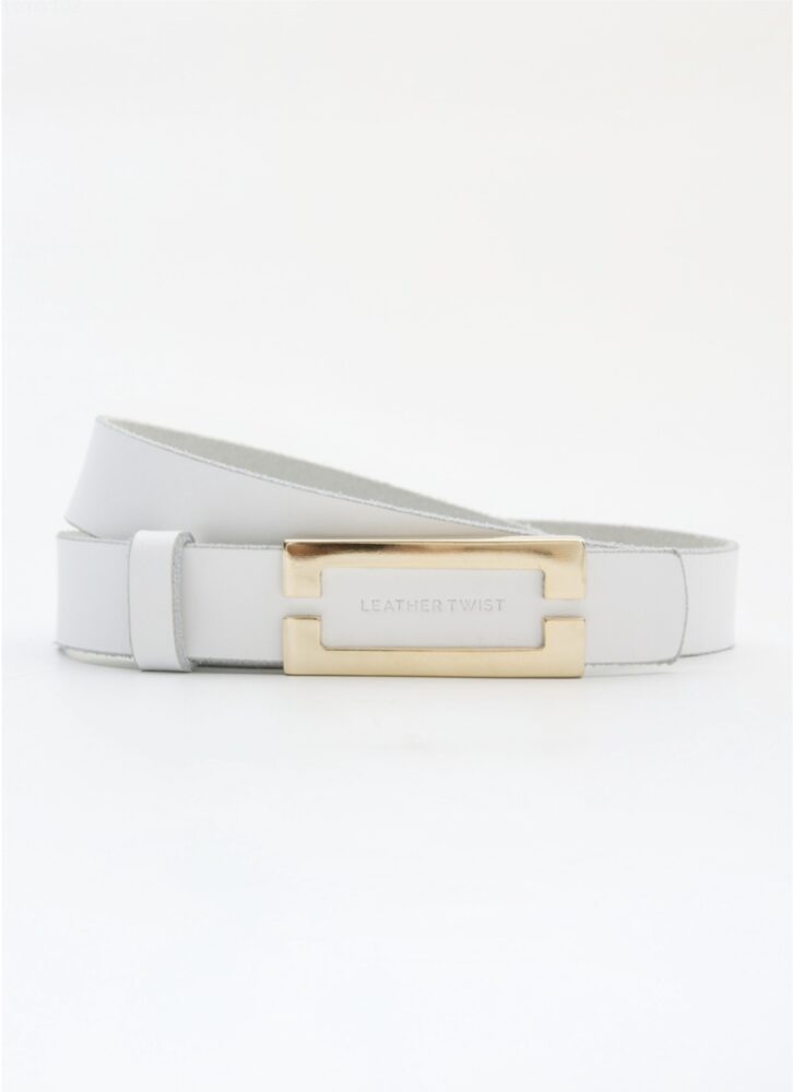Icon Belt (White) - Leather Twist
