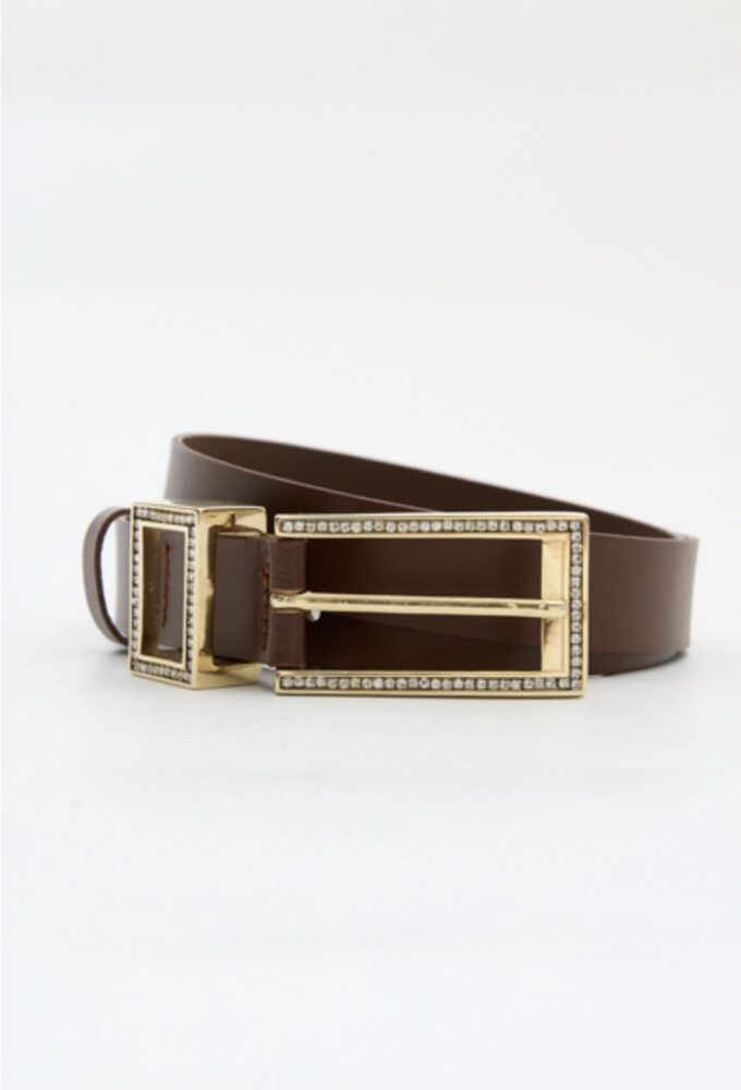 Crystal Belt (Brown) - Leather Twist