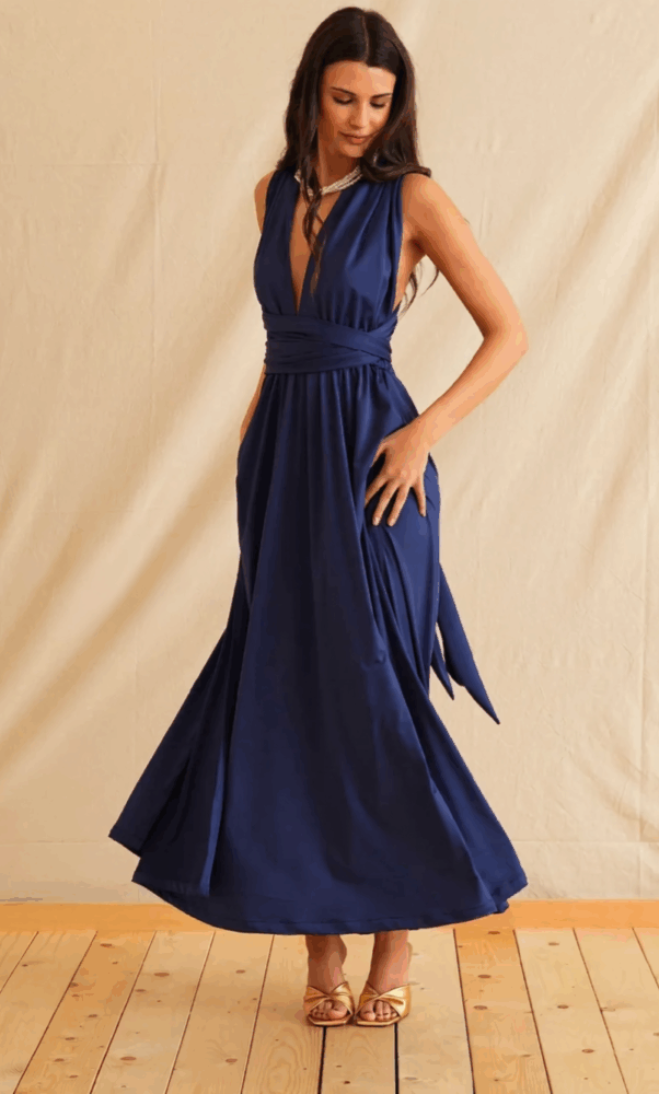 Navy Polymorphic Dress - Georgina Trikogia