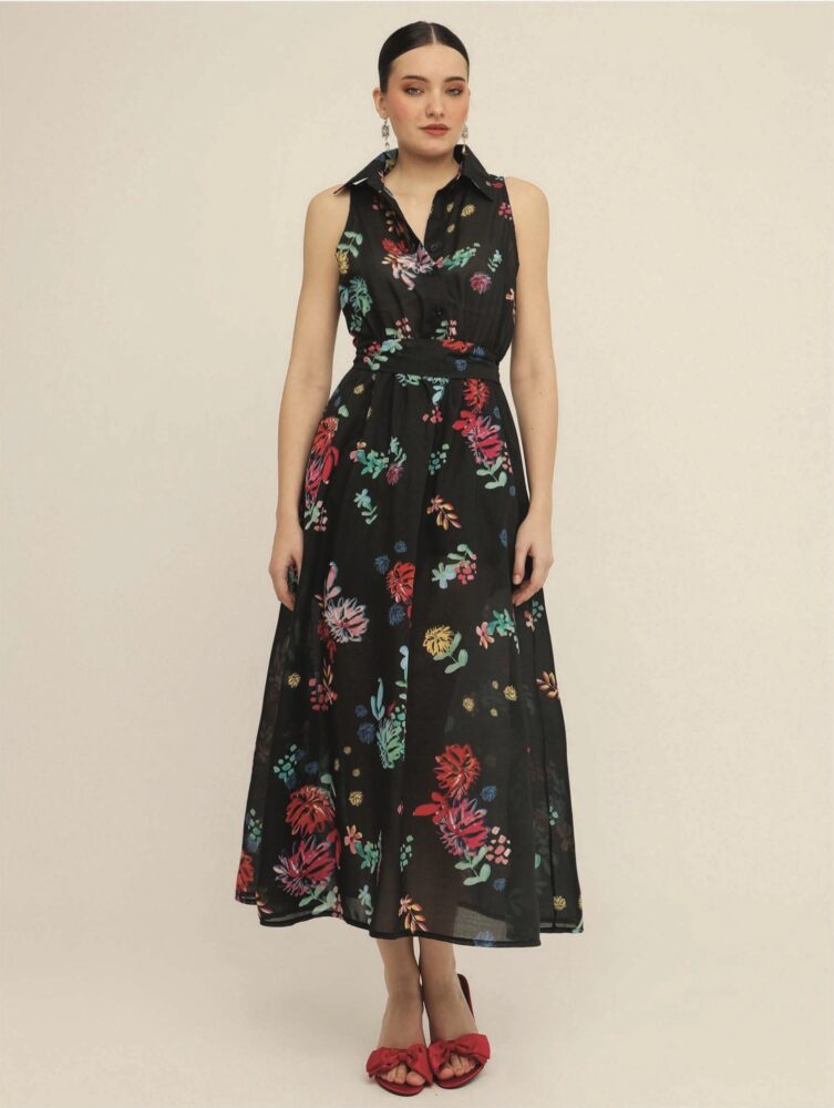 Grace Black Midi Dress - BeeMe