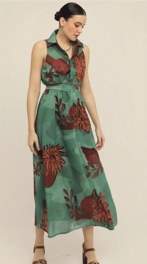 Grace Mint Green Midi Dress - BeeMe