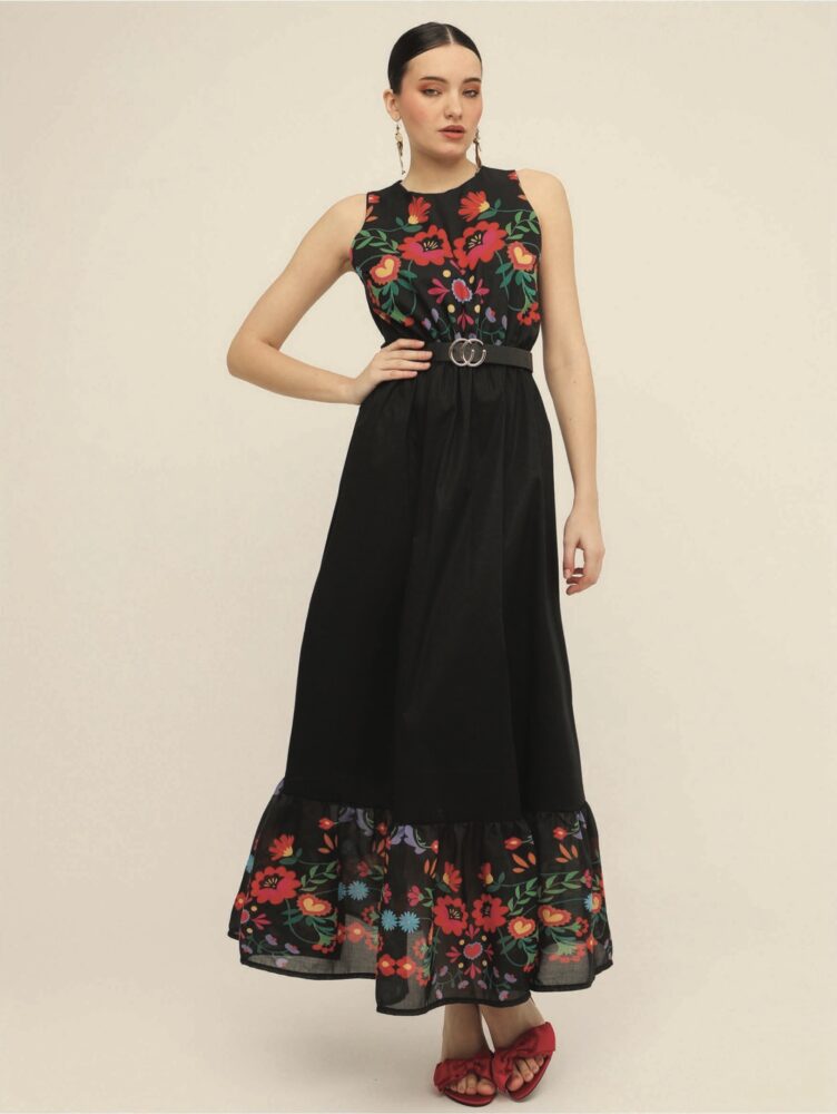 Karmen Mixi Black Dress - BeeMe