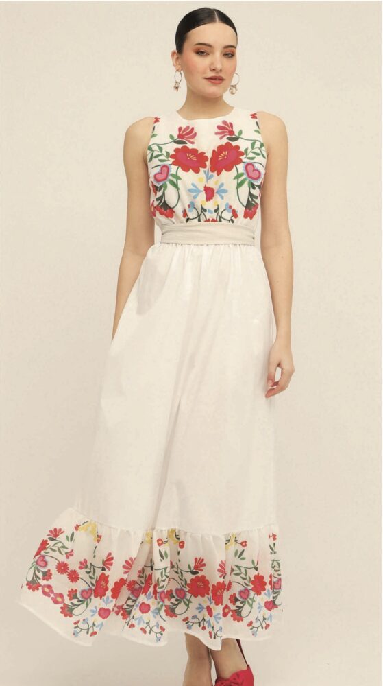 Karmen Mixi White Dress - BeeMe