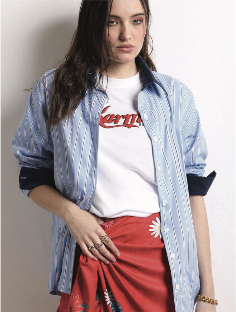 Sky Blue Stripes Shirt - BeeMe