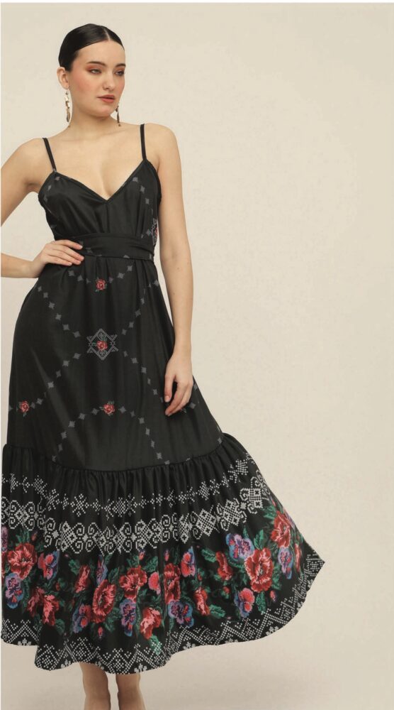 Bella Midi Black Dress - BeeMe