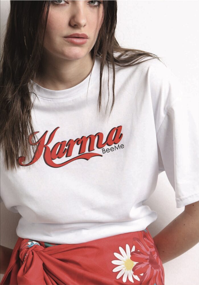 Karma White T-shirt - BeeMe