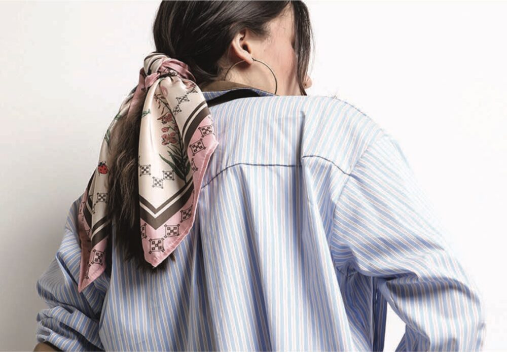 Satin Scarf (Pink Floral) - BeeMe