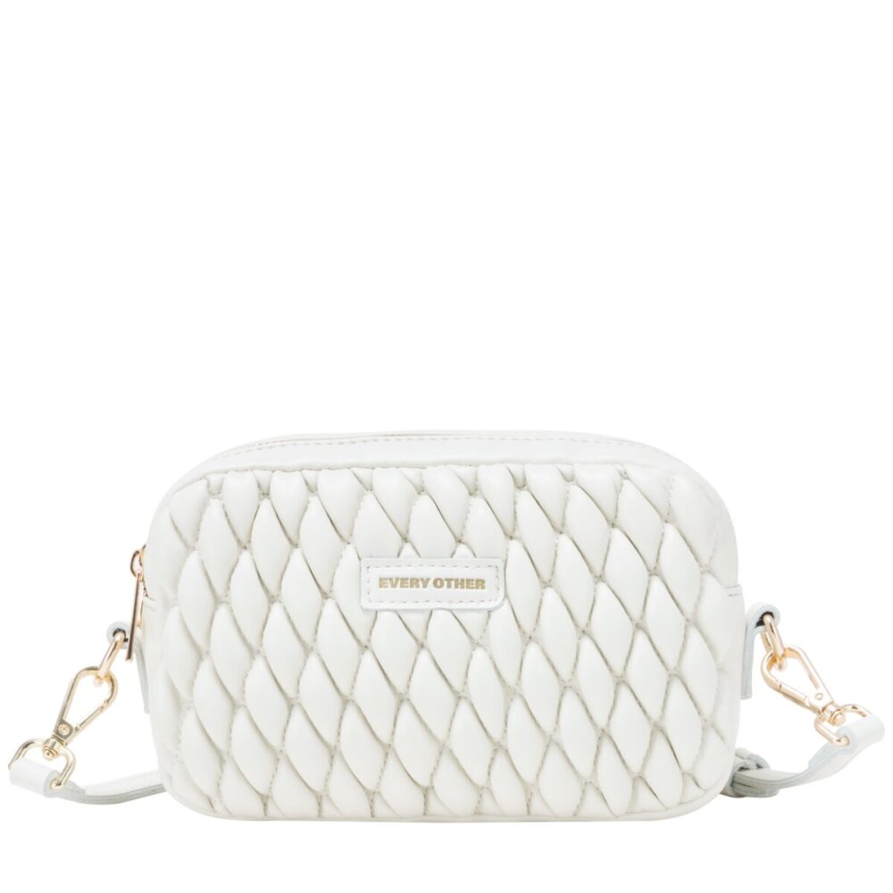 Quilted Camera Cross Body Bag (White) - Every Other