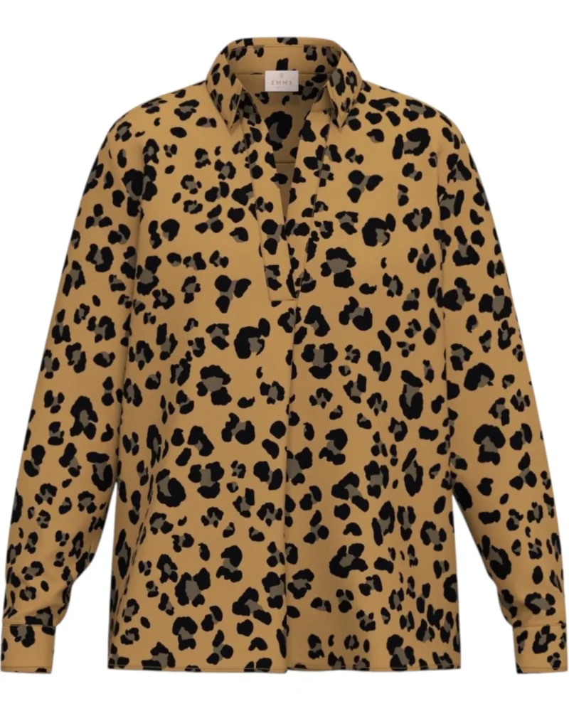 Emmpontile Leopard Poplin Blouse - Emme Marella