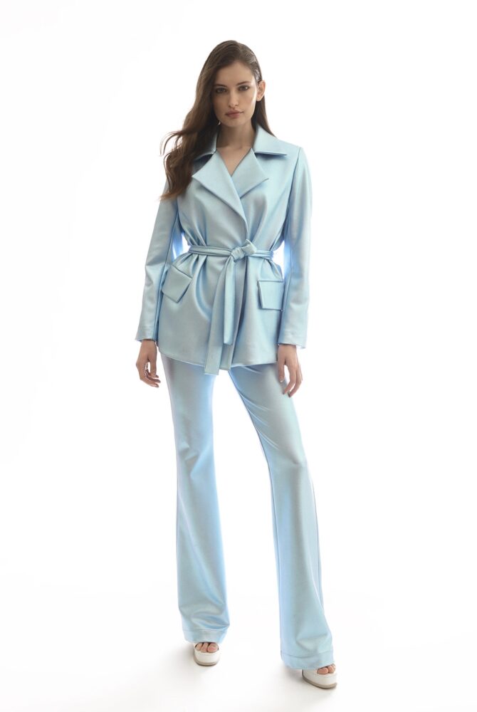 Light Blue Shimmery Blazer - Twenty 29