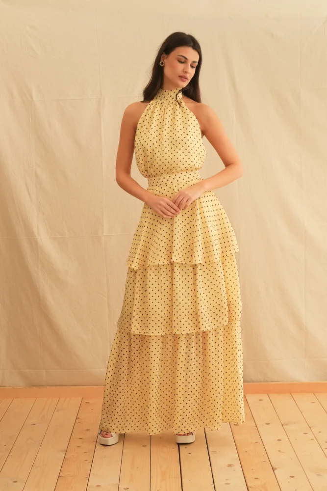 Marilyn Dots Close Maxi Skirt - Georgina Trikogia