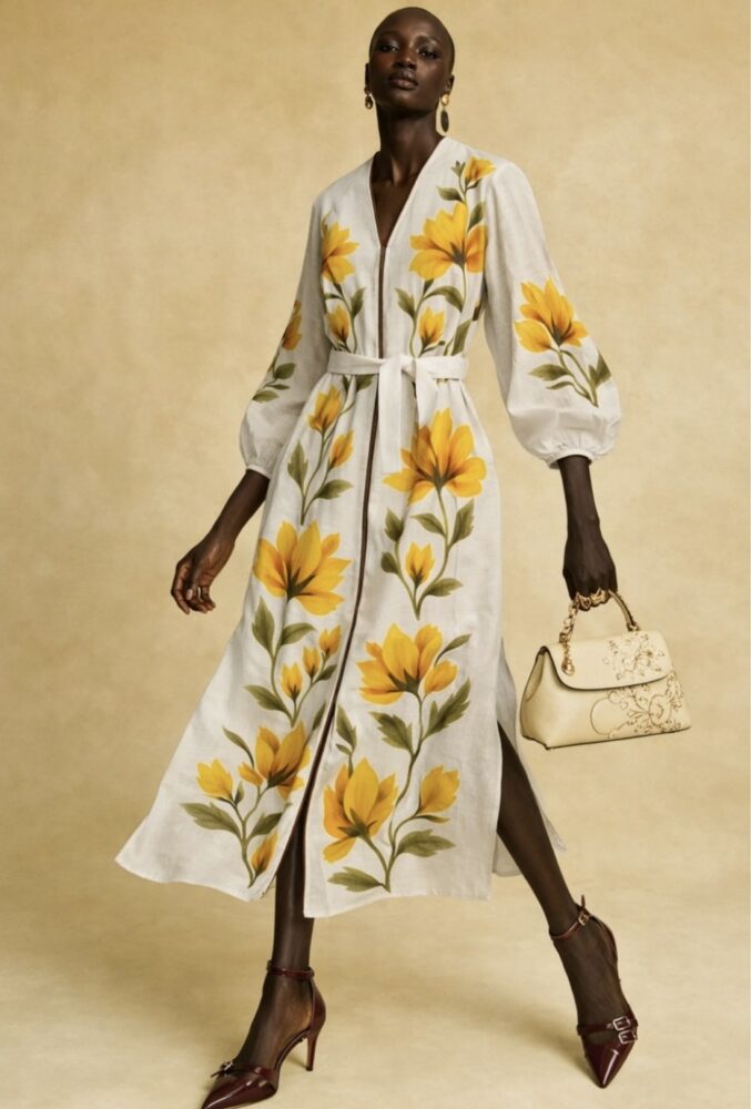 Amalfi Breeze Long Dress - Eirianna The Brand