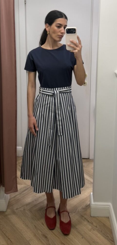 Emmtubo Navy Blue Midi Dress - Emme Marella