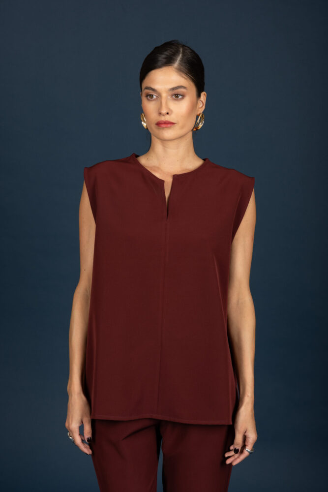 Marton Oversize Top (Wine) -Chaton