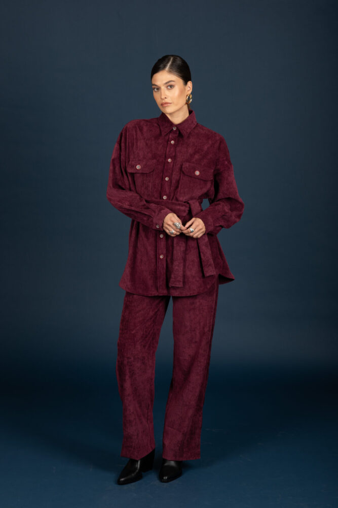 Gwen Oversize Shirt (Aubergine) - Chaton