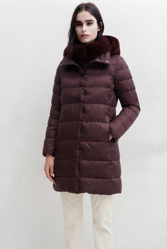Emmchenzia Longline Down Jacket (Bordeaux) - Emme Marella