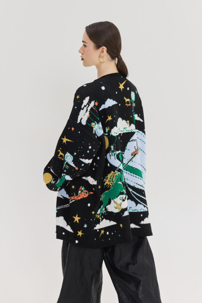 Old Fashioned Cardigan (Black) - Hemithea