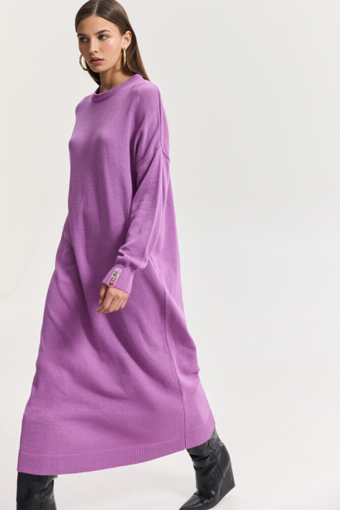 Milkway Knitted Dress (Purple) - Hemithea