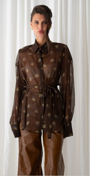 Vintage Daisy Oversized Shirt - Georgina Trikogia