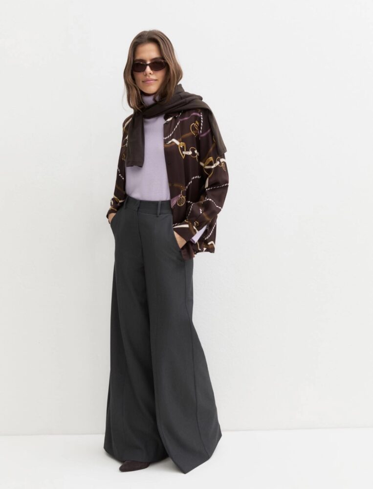 Emmparole Viscose Twill Shirt (Dark Brown) - Emme Marella