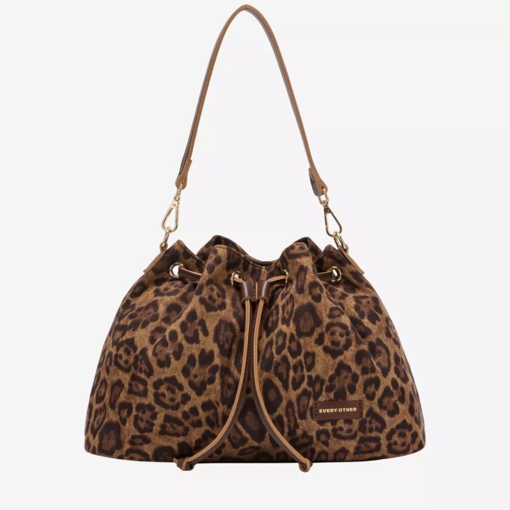 Beau Cinch Leopard Faux Suede Shoulder Bag - Every Other