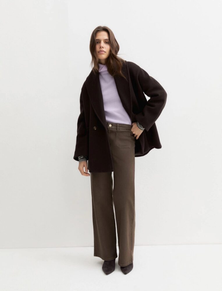 Emmestro Wide Trousers (Turtledove) - Emme Marella
