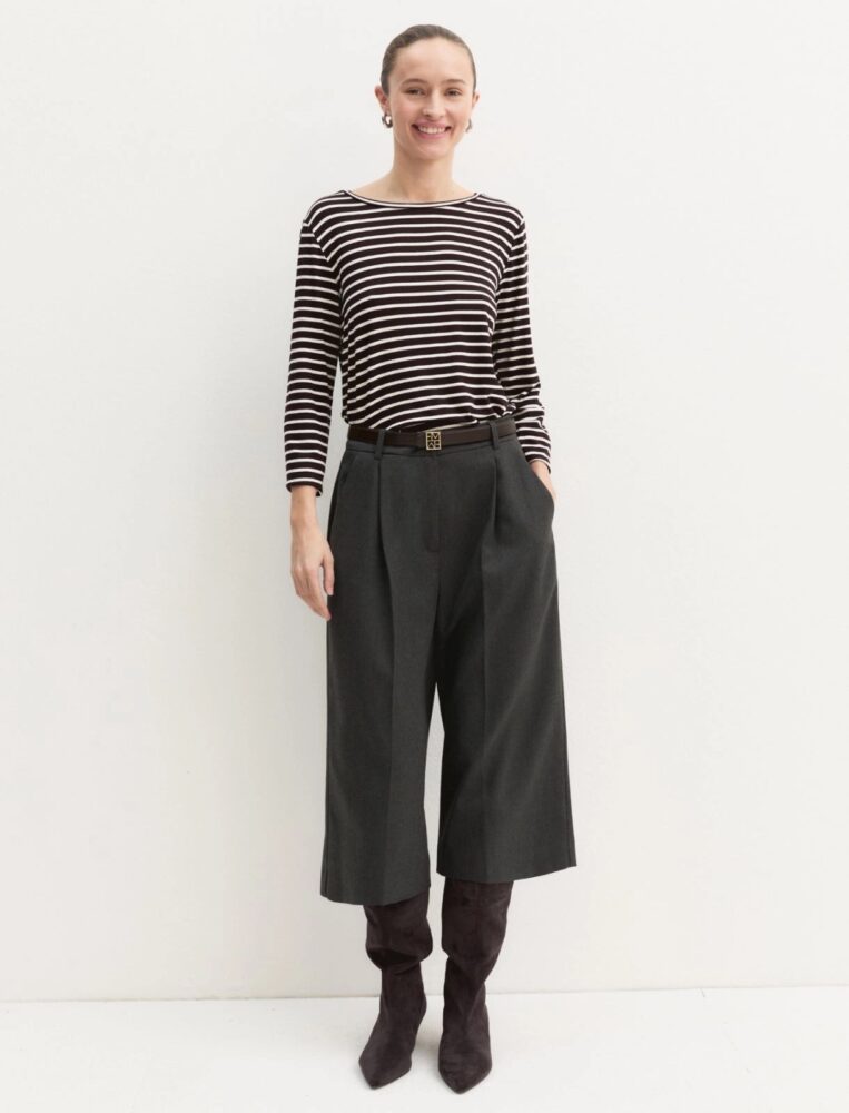 Emmginasta Culottes (Melange Dark Grey) - Emme Marella