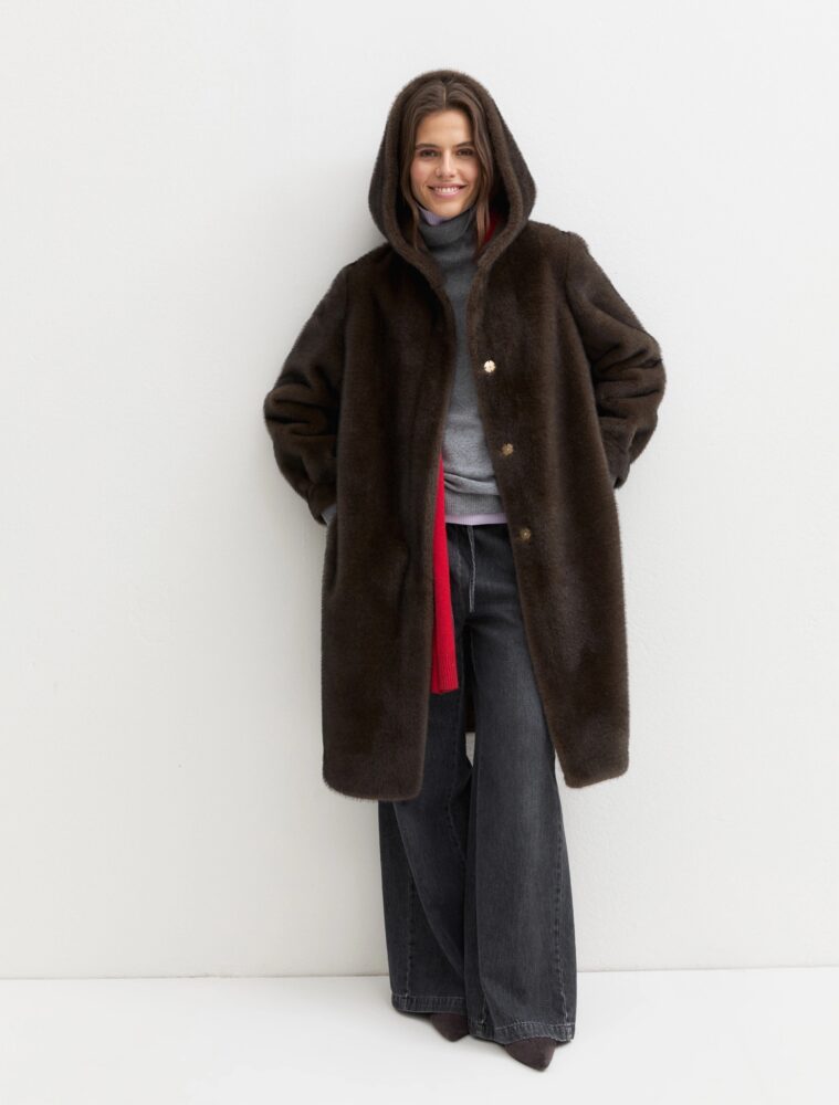 Emmfanello Reversible Coat (Turtledove) - Emme Marella