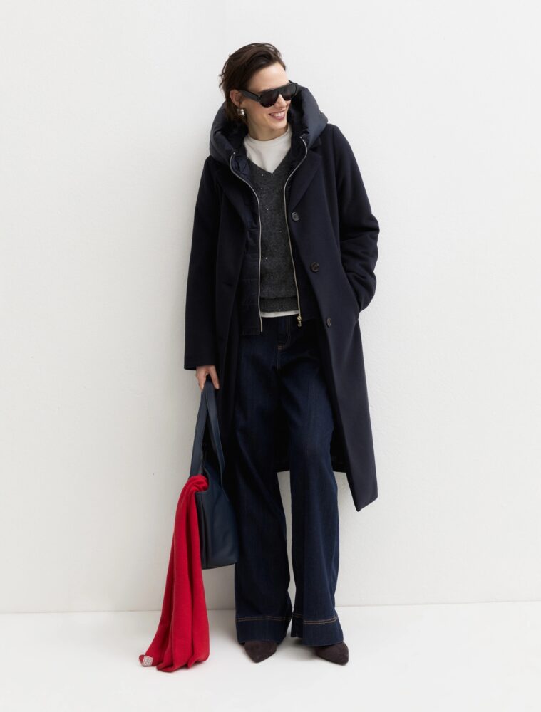Emmdesiderio Soft Cloth Coat (Midnight Blue) - Emme Marella