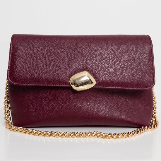 Ciara Large Bordeaux Dolaro Genuine Leather Bag - Clic Jewels